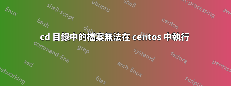 cd 目錄中的檔案無法在 centos 中執行