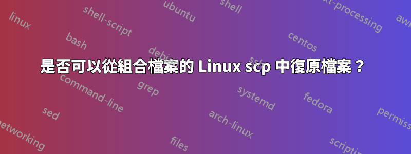 是否可以從組合檔案的 Linux scp 中復原檔案？