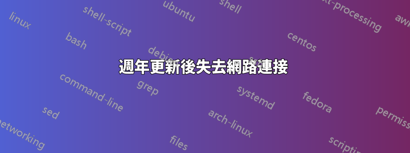 週年更新後失去網路連接