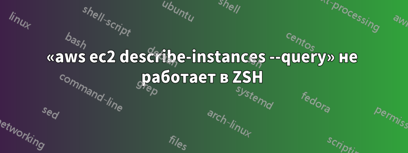 «aws ec2 describe-instances --query» не работает в ZSH