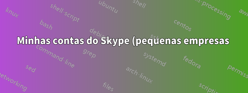 Minhas contas do Skype (pequenas empresas) ficam bloqueadas