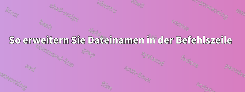 So erweitern Sie Dateinamen in der Befehlszeile 