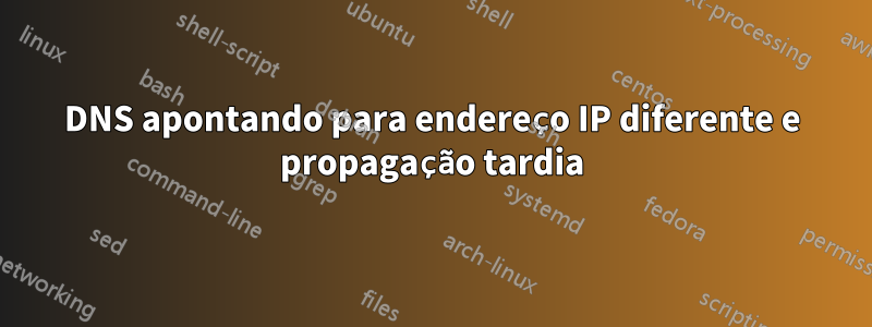 DNS apontando para endereço IP diferente e propagação tardia