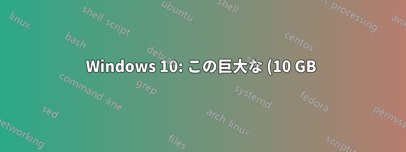 Windows 10: この巨大な (10 GB) ファイルを削除するにはどうすればいいですか?