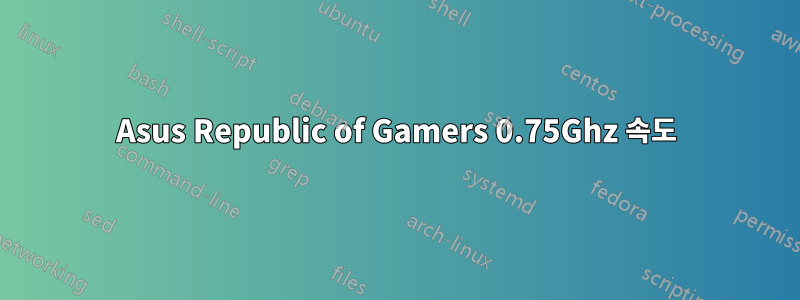 Asus Republic of Gamers 0.75Ghz 속도