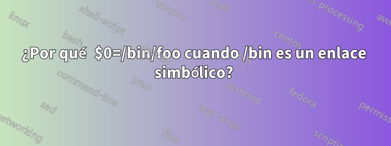 ¿Por qué $0=/bin/foo cuando /bin es un enlace simbólico?