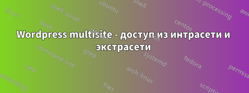 Wordpress multisite - доступ из интрасети и экстрасети
