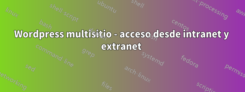 Wordpress multisitio - acceso desde intranet y extranet