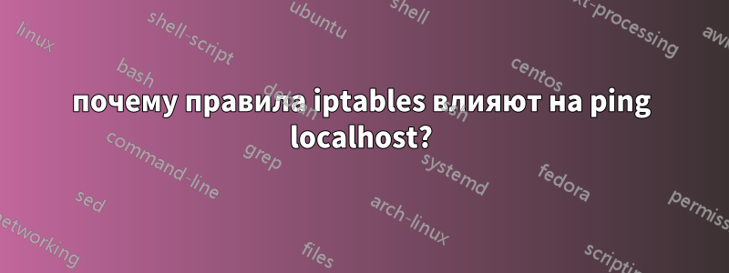 почему правила iptables влияют на ping localhost?