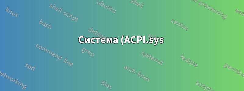 Система (ACPI.sys) 0x1af44 высокая загрузка ЦП