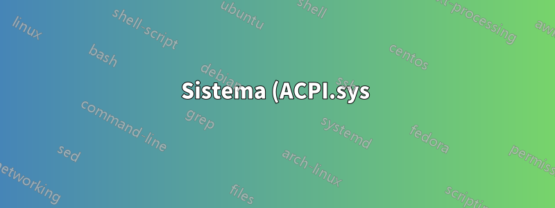 Sistema (ACPI.sys) 0x1af44 CPU alta