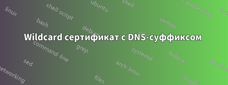 Wildcard сертификат с DNS-суффиксом