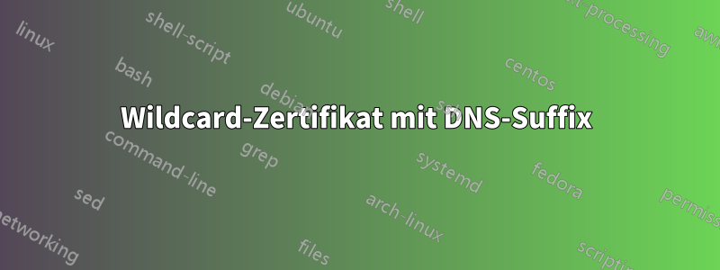 Wildcard-Zertifikat mit DNS-Suffix
