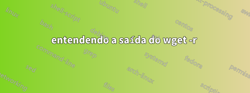 entendendo a saída do wget -r