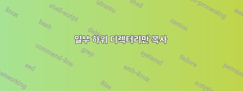 일부 하위 디렉터리만 복사