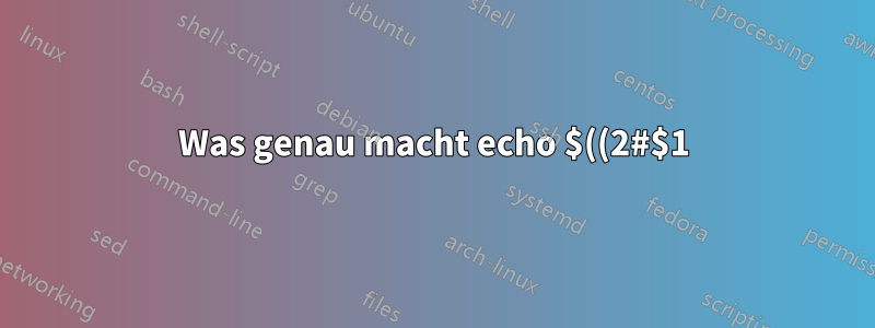Was genau macht echo $((2#$1))?