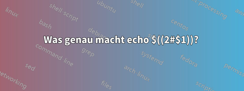 Was genau macht echo $((2#$1))?