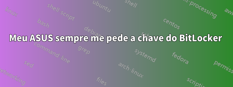 Meu ASUS sempre me pede a chave do BitLocker