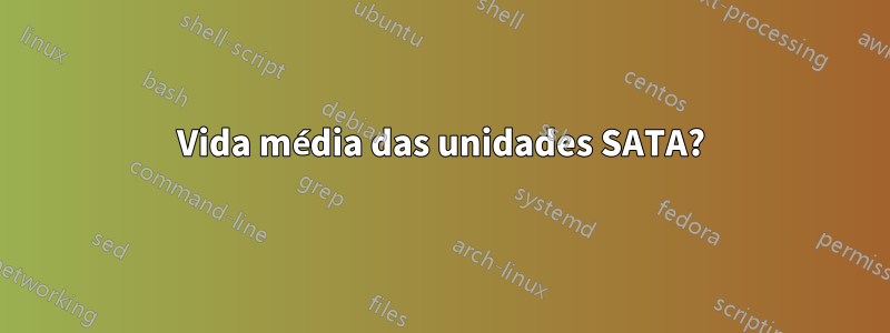 Vida média das unidades SATA?