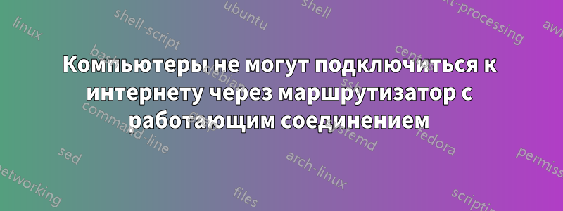Компьютеры не могут подключиться к интернету через маршрутизатор с работающим соединением