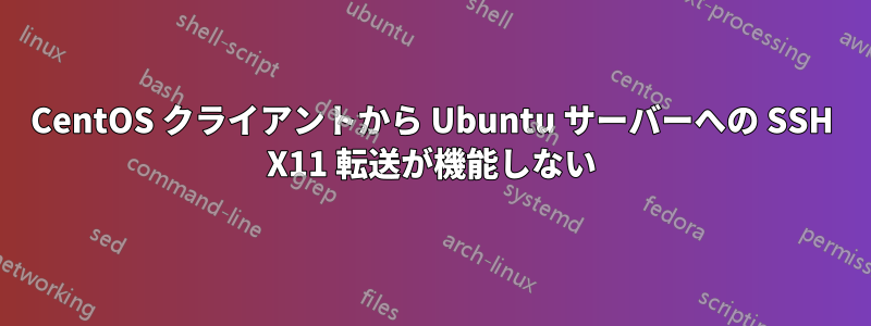 CentOS クライアントから Ubuntu サーバーへの SSH X11 転送が機能しない
