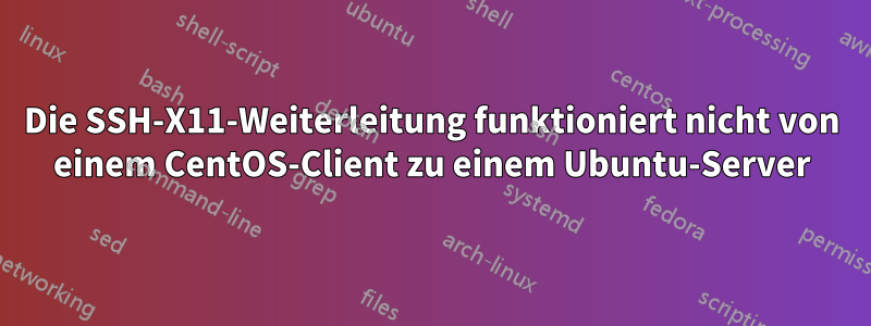 Die SSH-X11-Weiterleitung funktioniert nicht von einem CentOS-Client zu einem Ubuntu-Server