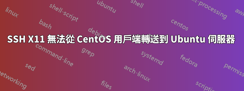 SSH X11 無法從 CentOS 用戶端轉送到 Ubuntu 伺服器