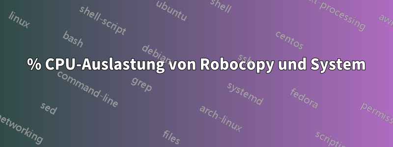 100 % CPU-Auslastung von Robocopy und System