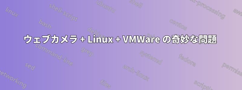 ウェブカメラ + Linux + VMWare の奇妙な問題