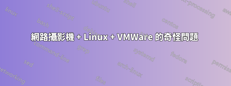 網路攝影機 + Linux + VMWare 的奇怪問題