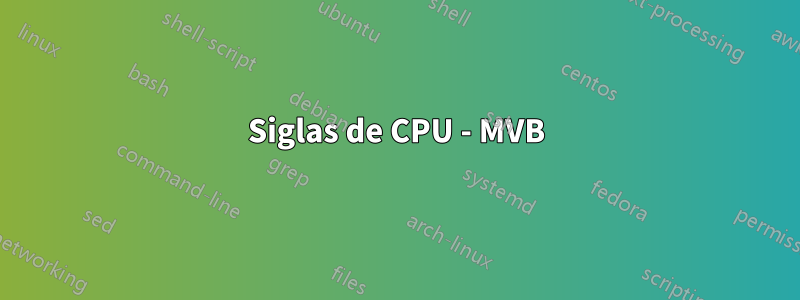 Siglas de CPU - MVB