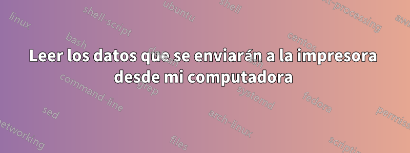Leer los datos que se enviarán a la impresora desde mi computadora