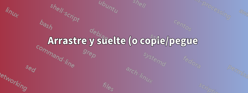Arrastre y suelte (o copie/pegue) en Archivos de programa en Windows 10