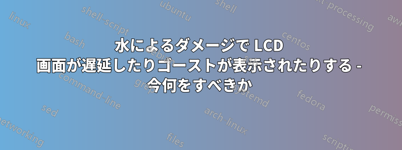 水によるダメージで LCD 画面が遅延したりゴーストが表示されたりする - 今何をすべきか