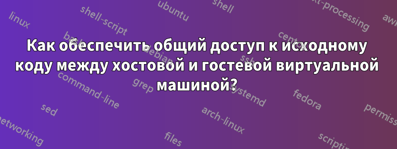 Как обеспечить общий доступ к исходному коду между хостовой и гостевой виртуальной машиной?