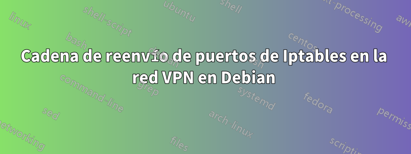 Cadena de reenvío de puertos de Iptables en la red VPN en Debian