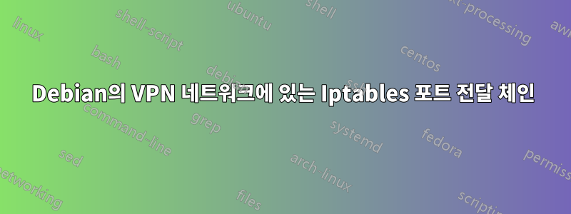 Debian의 VPN 네트워크에 있는 Iptables 포트 전달 체인