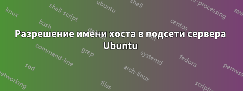 Разрешение имени хоста в подсети сервера Ubuntu