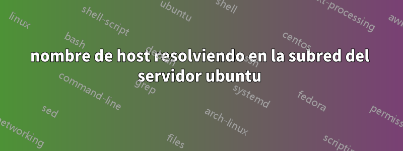 nombre de host resolviendo en la subred del servidor ubuntu