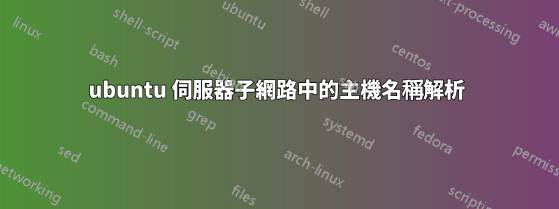 ubuntu 伺服器子網路中的主機名稱解析