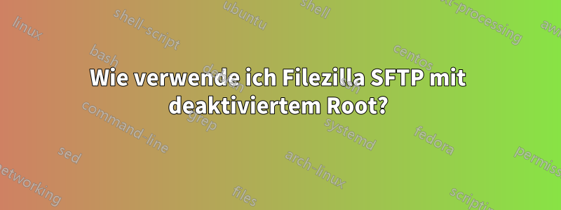 Wie verwende ich Filezilla SFTP mit deaktiviertem Root?