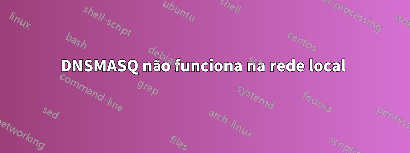 DNSMASQ não funciona na rede local