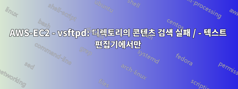 AWS-EC2 - vsftpd: 디렉토리의 콘텐츠 검색 실패 / - 텍스트 편집기에서만