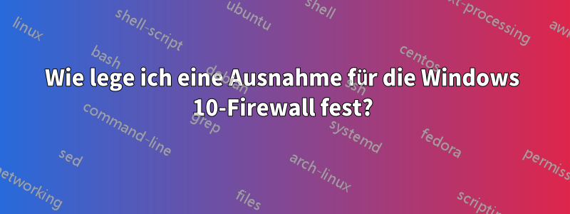 Wie lege ich eine Ausnahme für die Windows 10-Firewall fest?