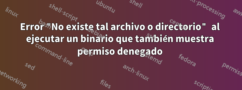 Error "No existe tal archivo o directorio" al ejecutar un binario que también muestra permiso denegado