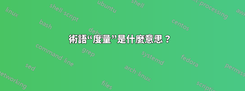 術語“度量”是什麼意思？ 