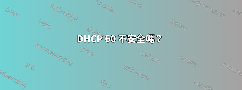 DHCP 60 不安全嗎？