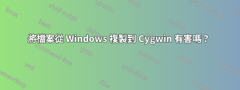 將檔案從 Windows 複製到 Cygwin 有害嗎？