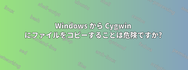 Windows から Cygwin にファイルをコピーすることは危険ですか?