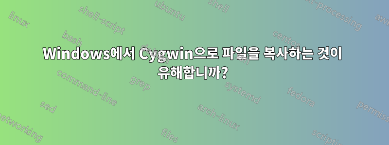 Windows에서 Cygwin으로 파일을 복사하는 것이 유해합니까?